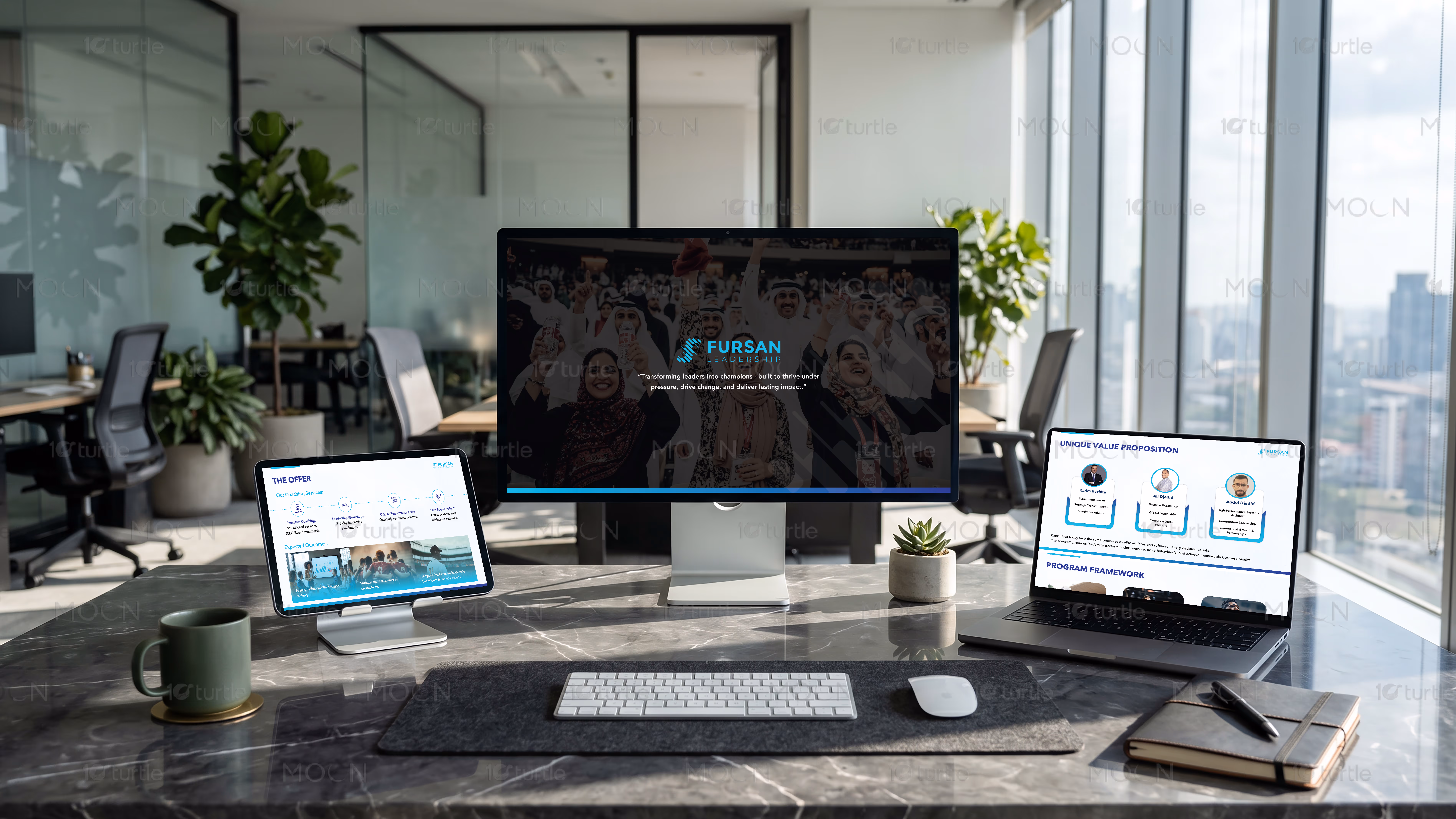 Elevating executive leadership through a high performance visual identity system for professional services