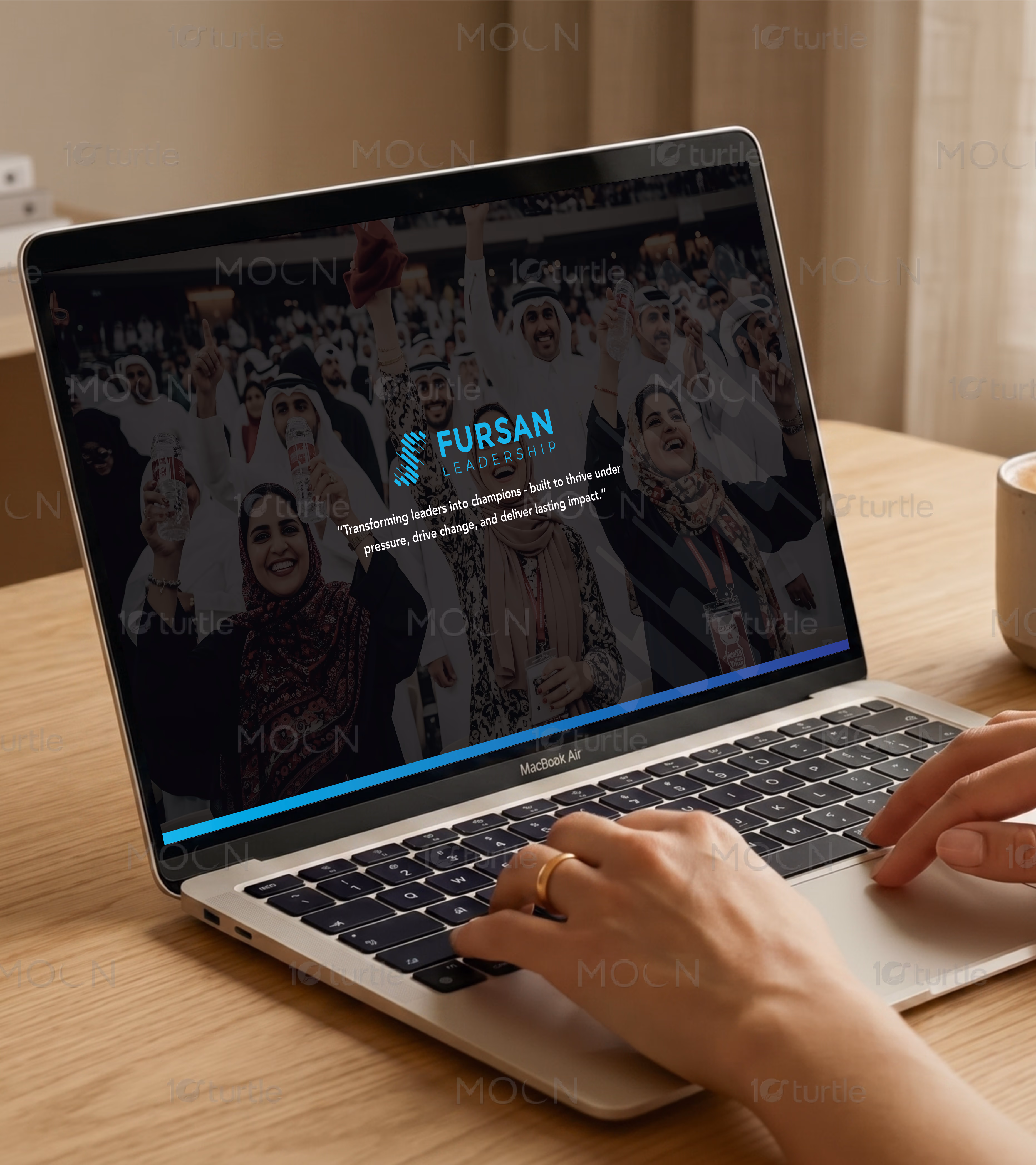 Executive level brand presentation on digital tablet