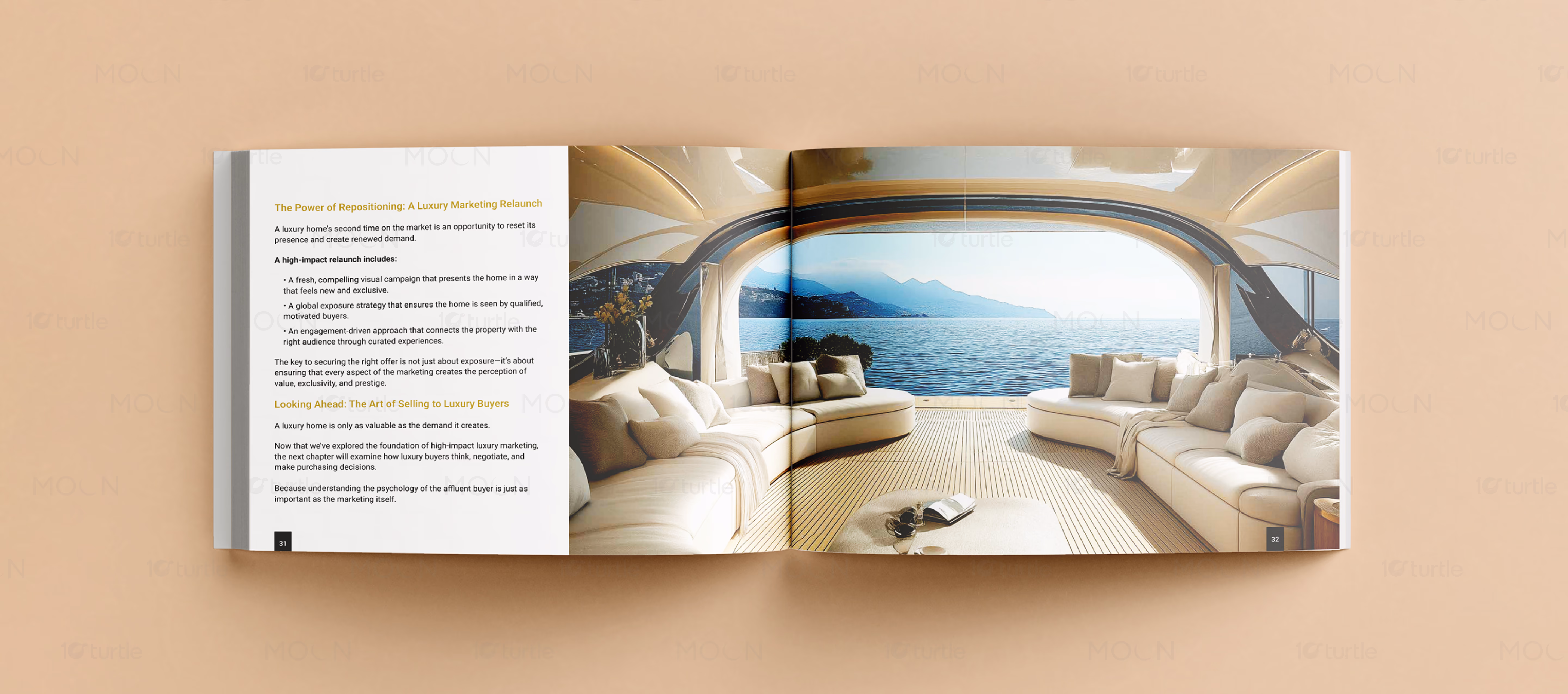 Real estate brand identity system with refined logo placement