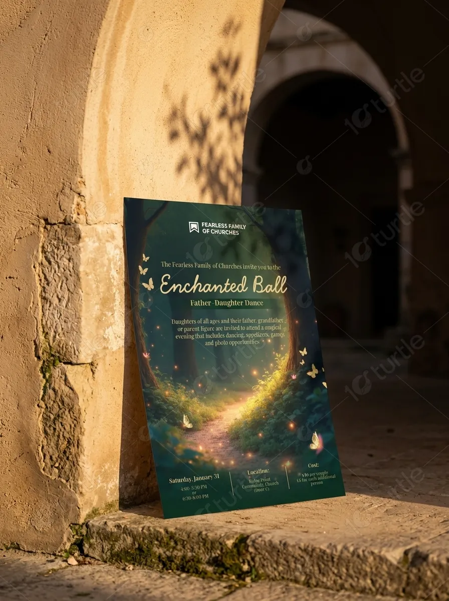 Professional religious event graphic design for local community gathering