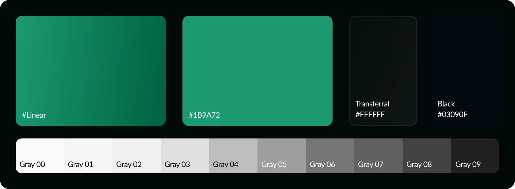 Color palette showcasing the theme of AI Assistant app