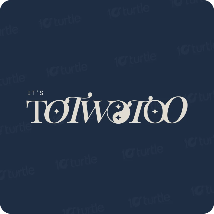 Static logo design for It’s ToTwoToo.