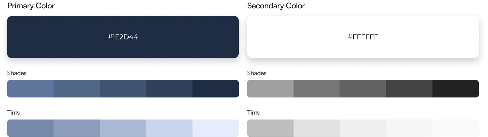 Color palette for the Wellness website.