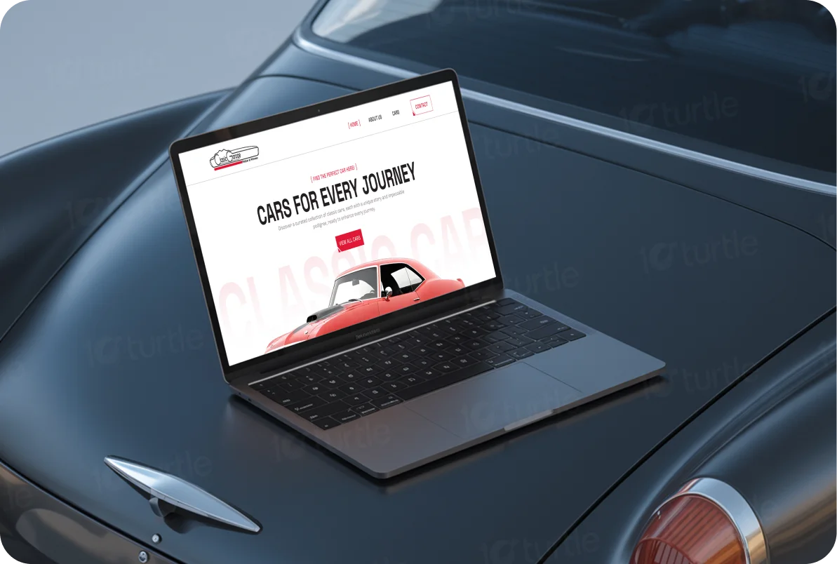 Classic Garage homepage showcasing a range of classic cars