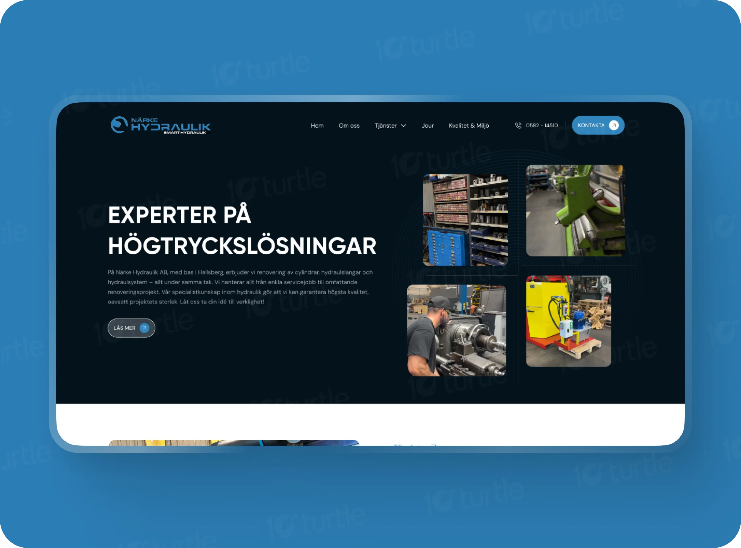 Design vision for the Industrial Service website.