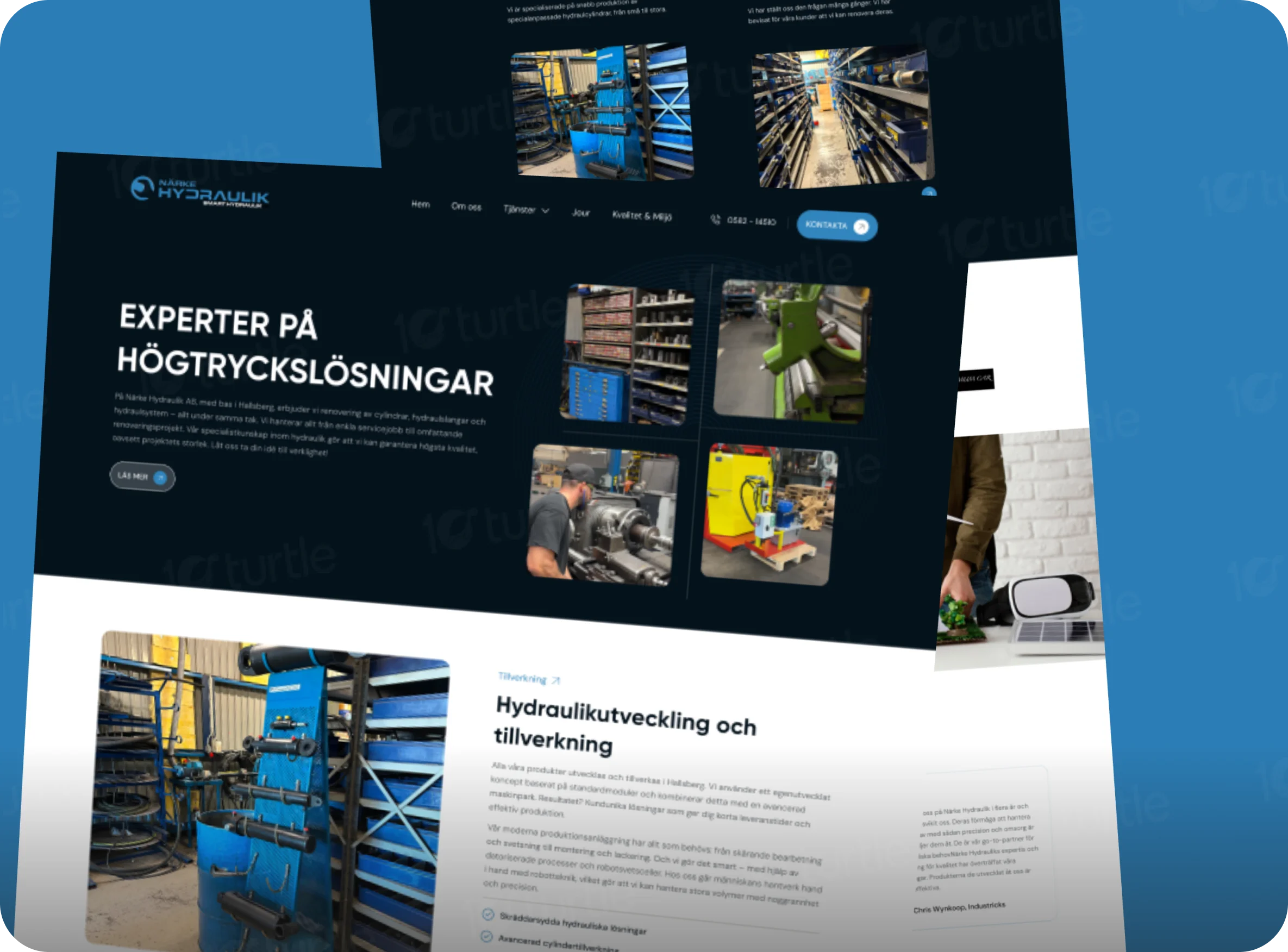Design vision for the Industrial Service website.