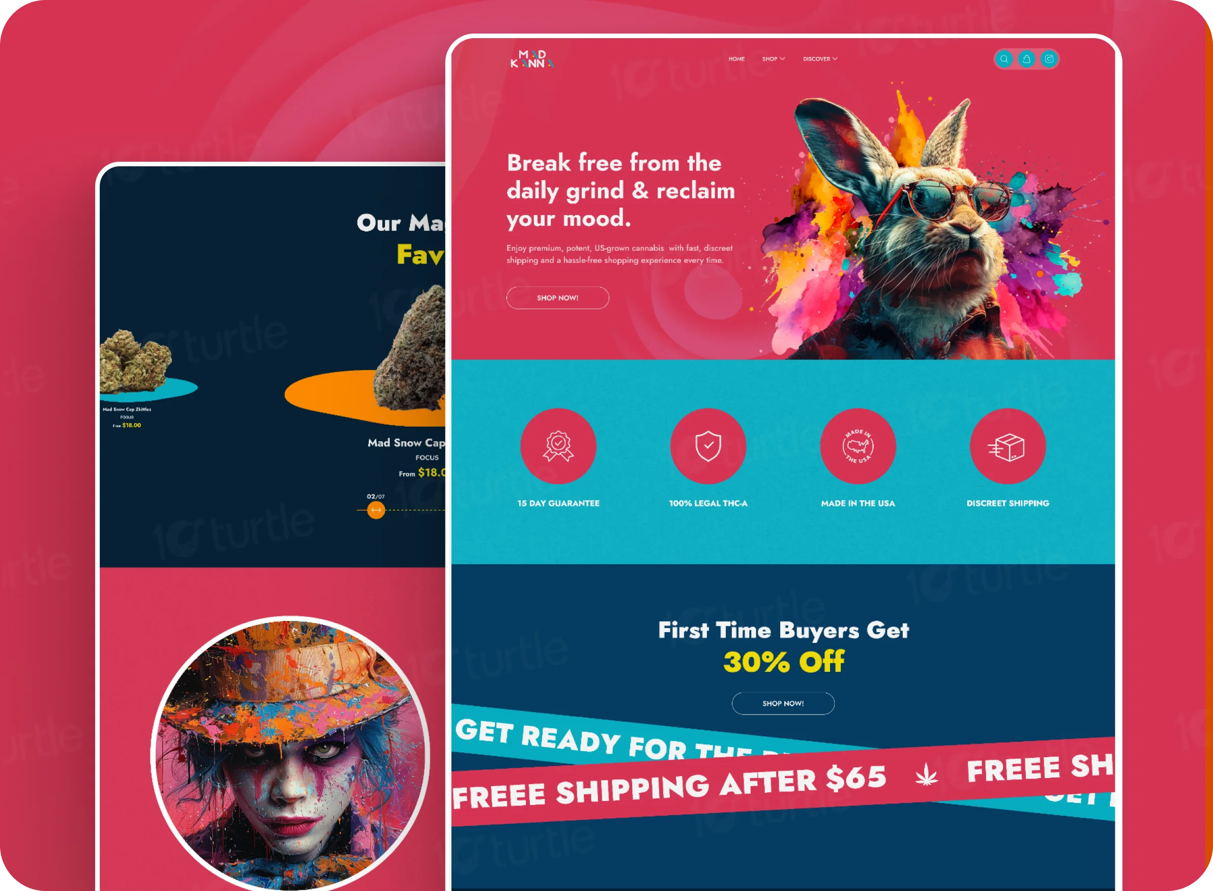 Overview of Mad Kanna's revamped website design