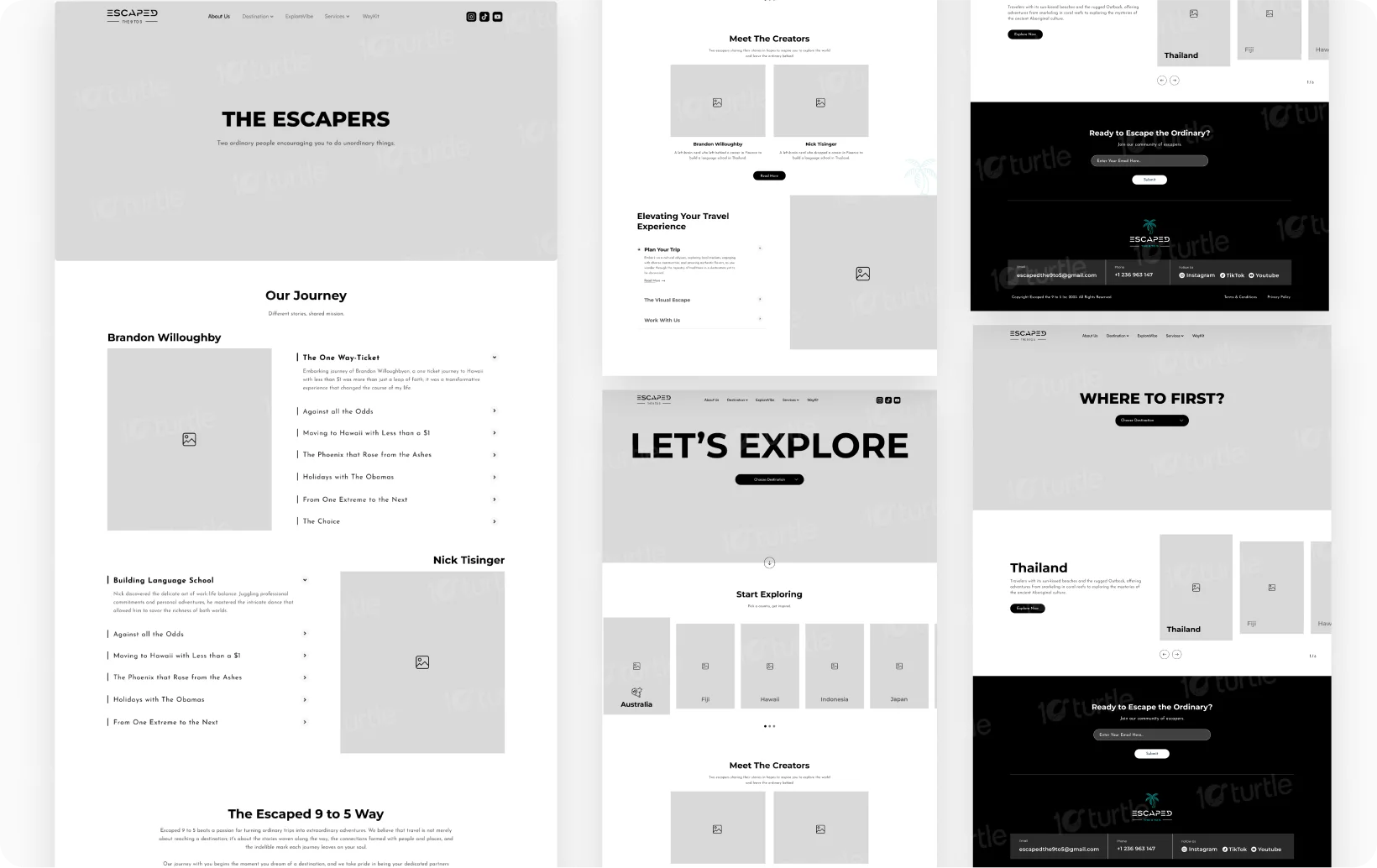 Wireframe layout emphasizing simplicity and user efficiency