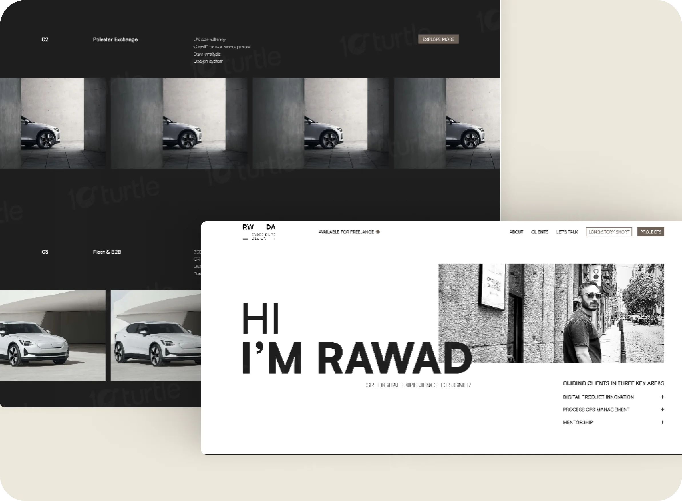 Classic Garage homepage showcasing a range of classic cars