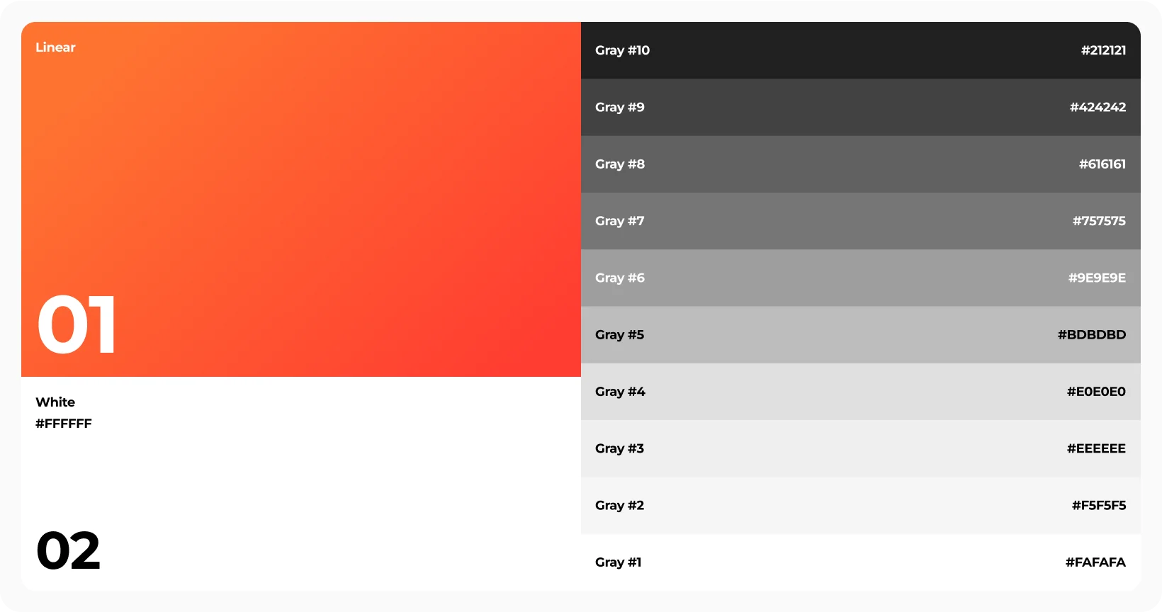Color palette showcasing the vibrant theme of VoiceGen AI app