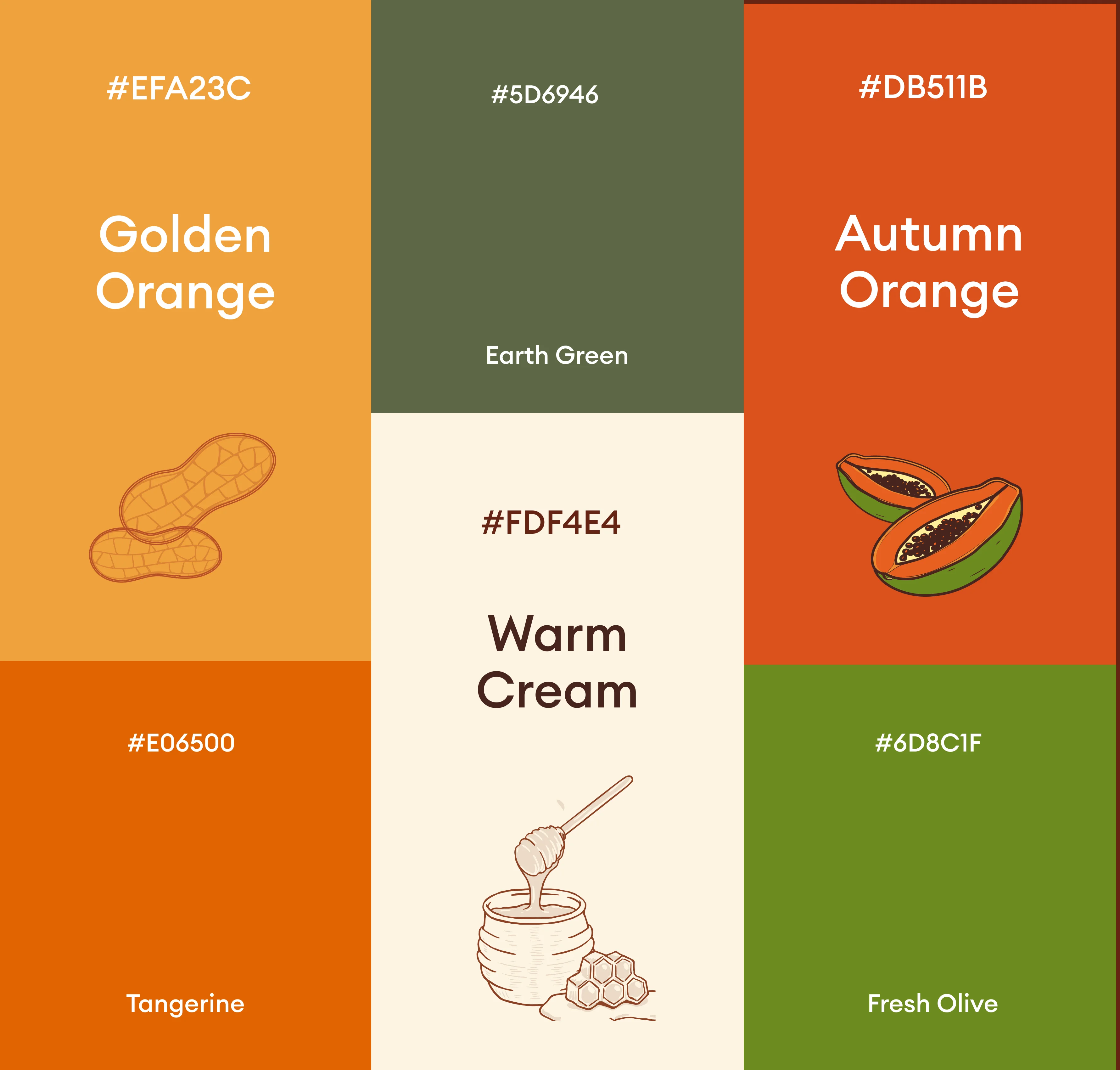 Typography system for food packaging showing clear flavor hierarchy