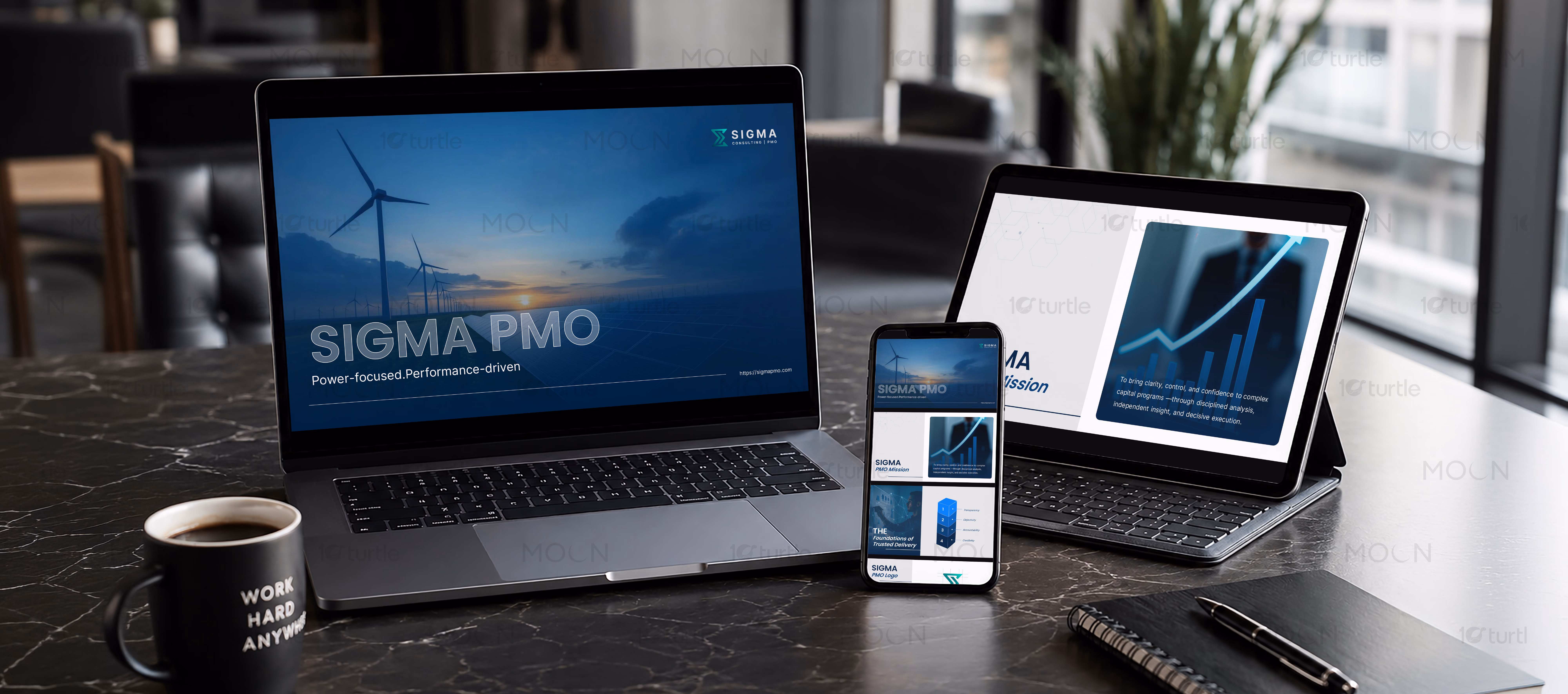 Elevating executive project management through intelligent visual communication and corporate identity systems