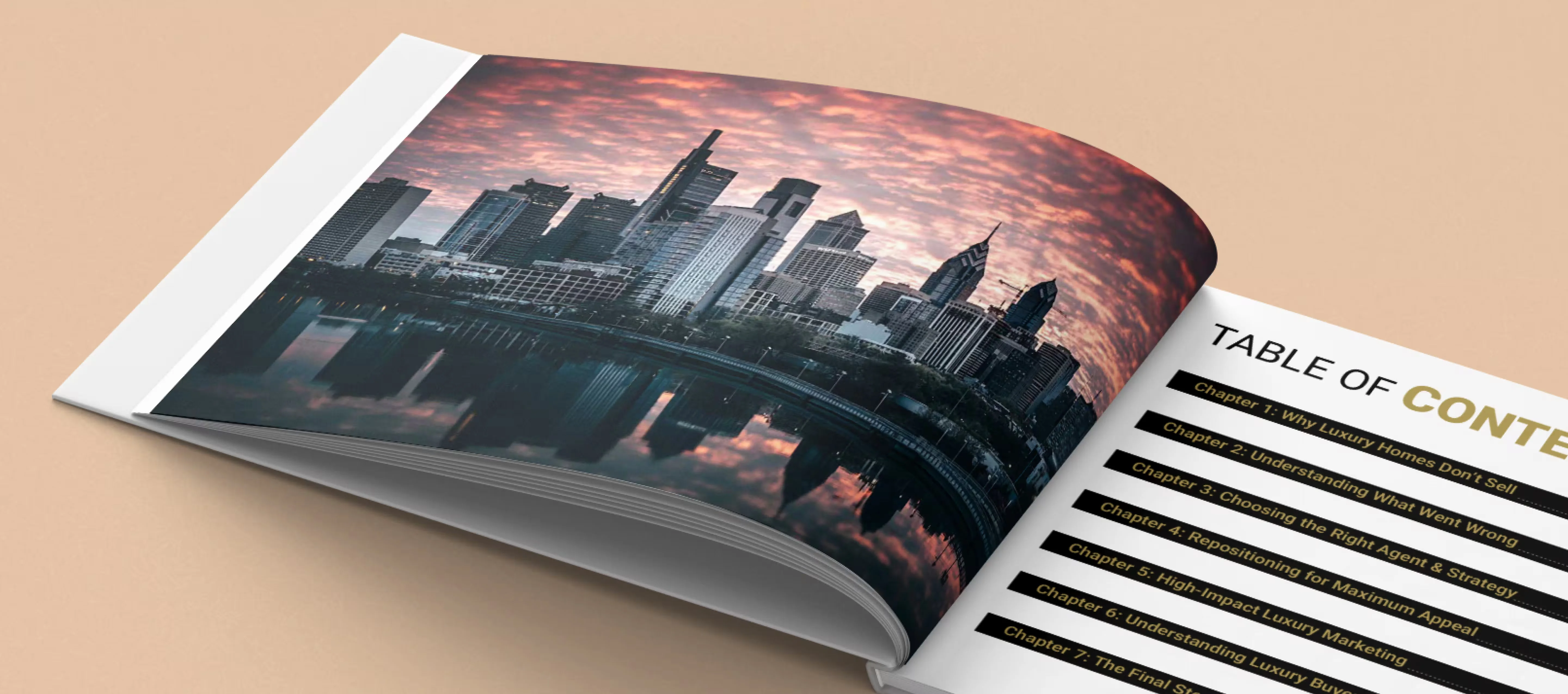 EXP Realty luxury brochure mockup with structured grid system and white space