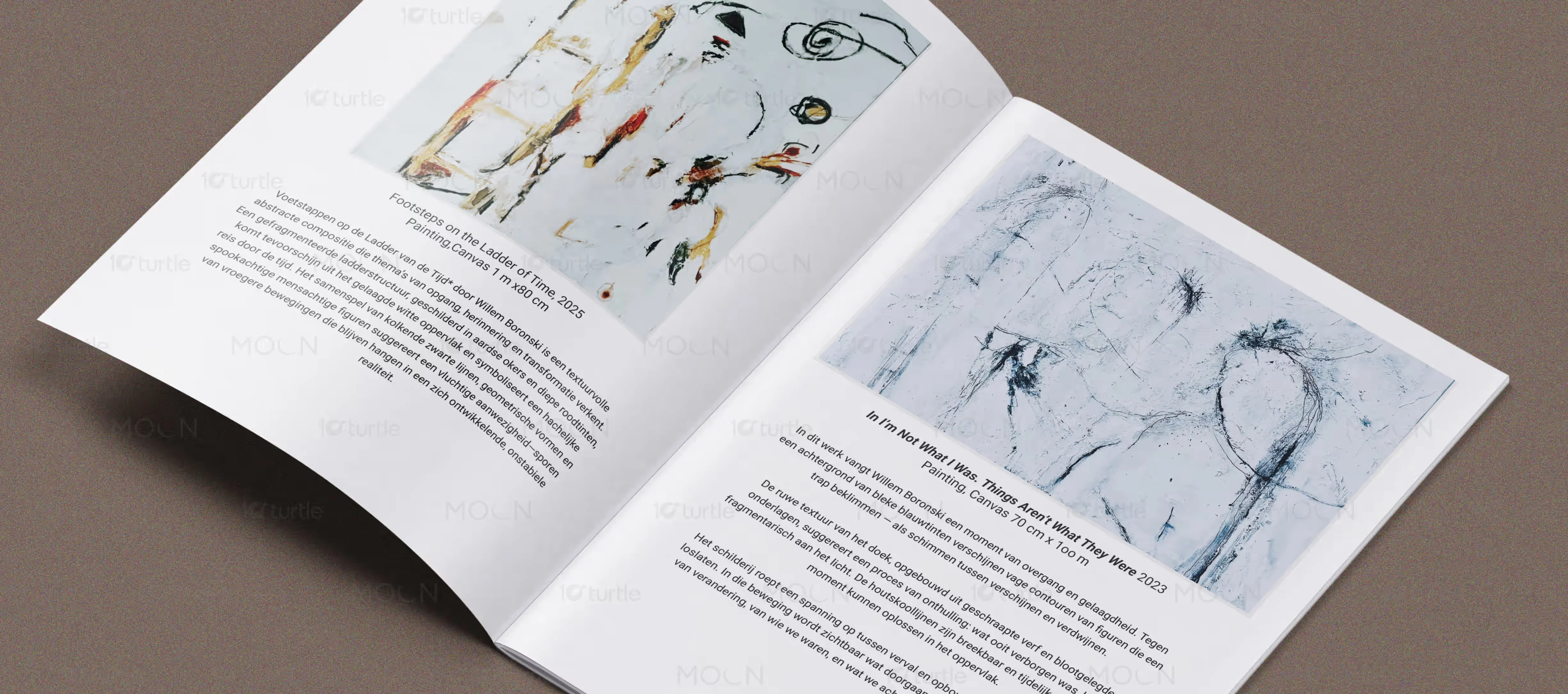 Sophisticated print design for high end technology and art collection