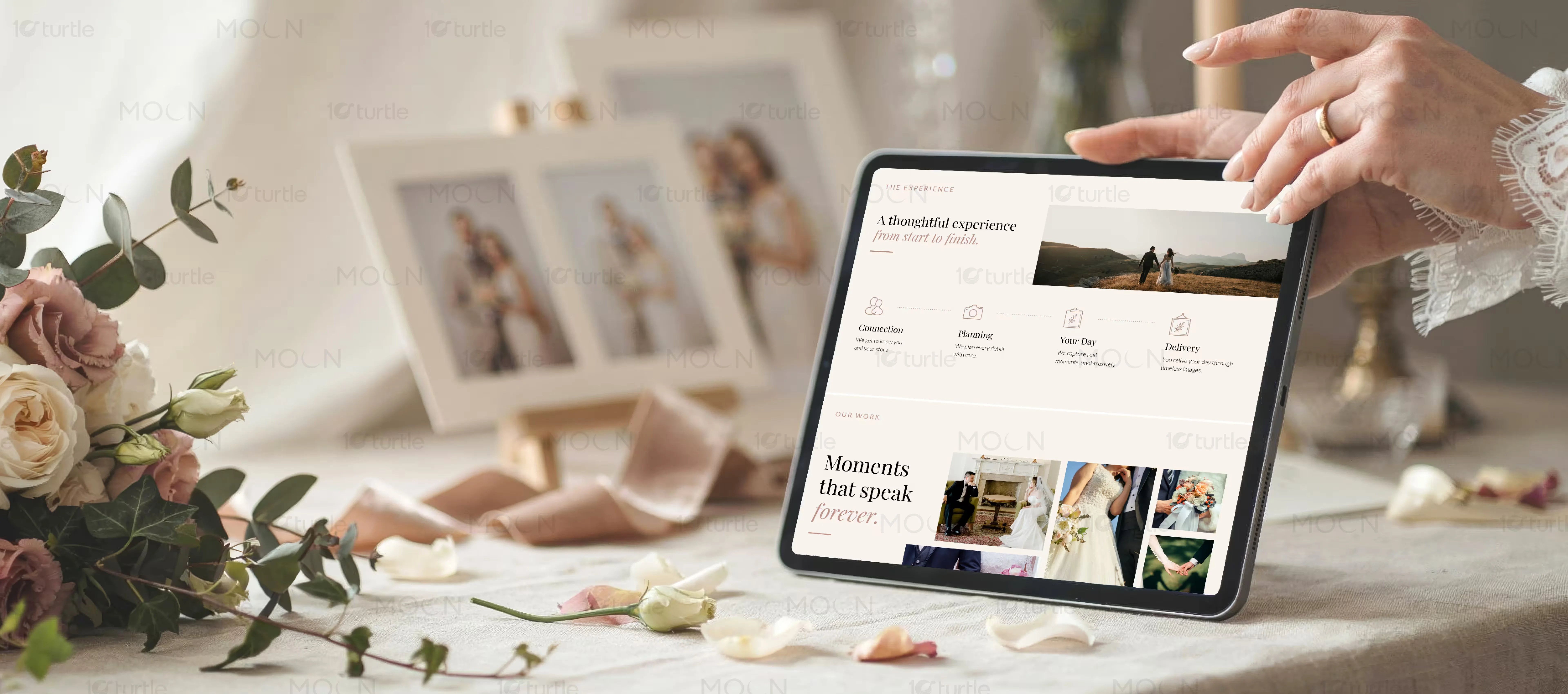 Two Souls presentation template showcasing technical data organized within a luxury gallery-inspired slide design