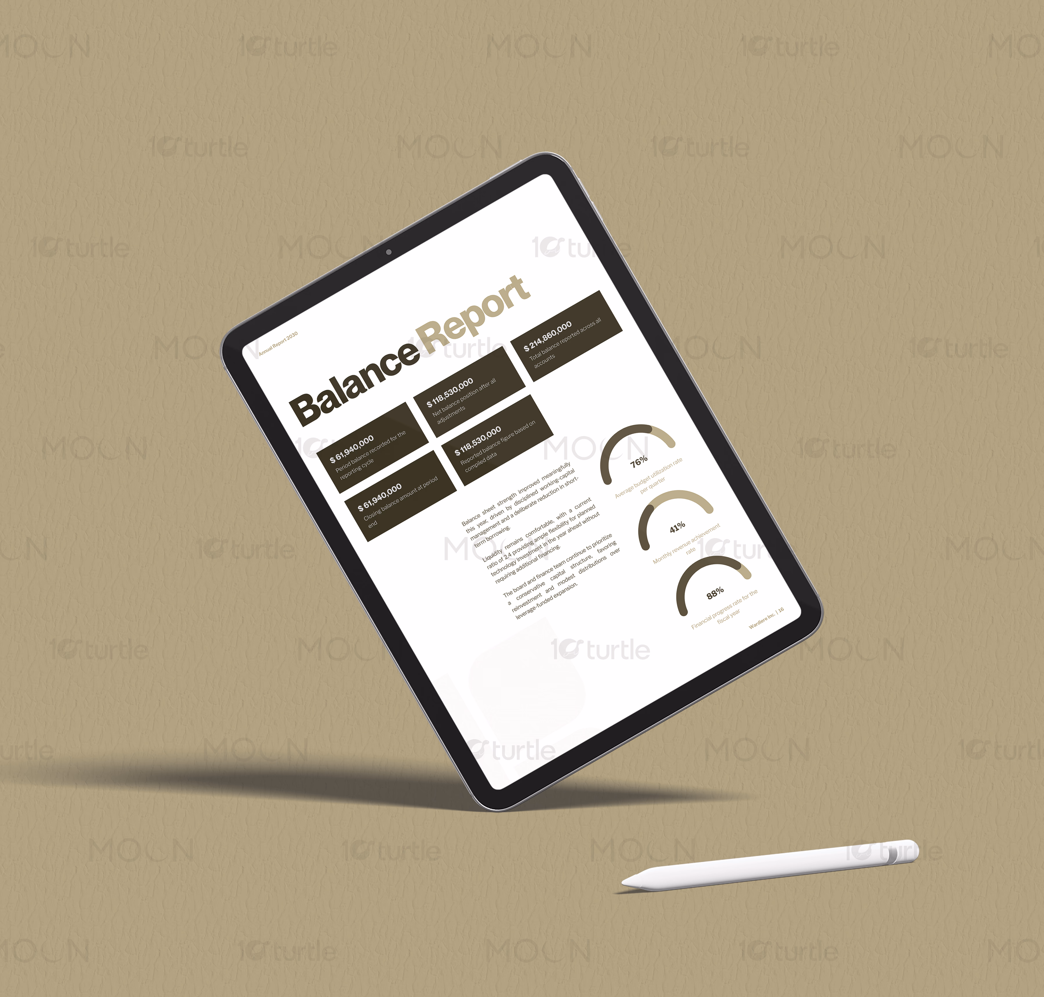 Modern editorial design layout for a business document with clean columns and structured sidebar callouts