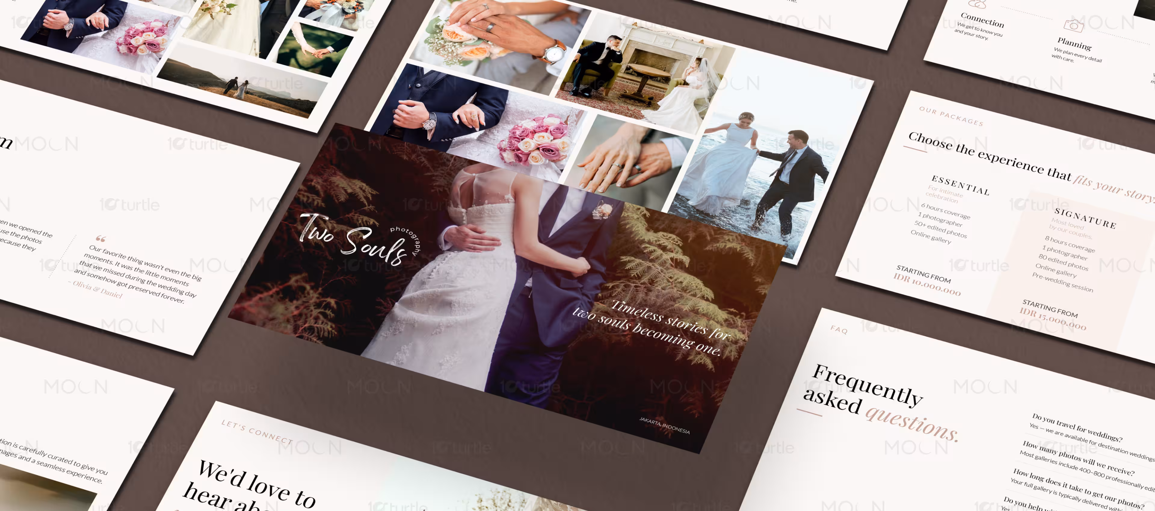 Graphic design for a software company featuring a grid based layout